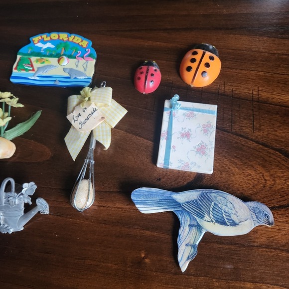 Lot of 13 vintage magnets. Some handmade. Florida, Butterfly, etc 1980s 1990s - Picture 6 of 9